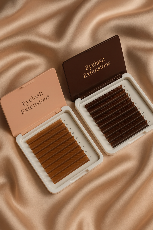 Box de cils – Marron foncé et/ou claire – Courbure CC (8–14 mm)