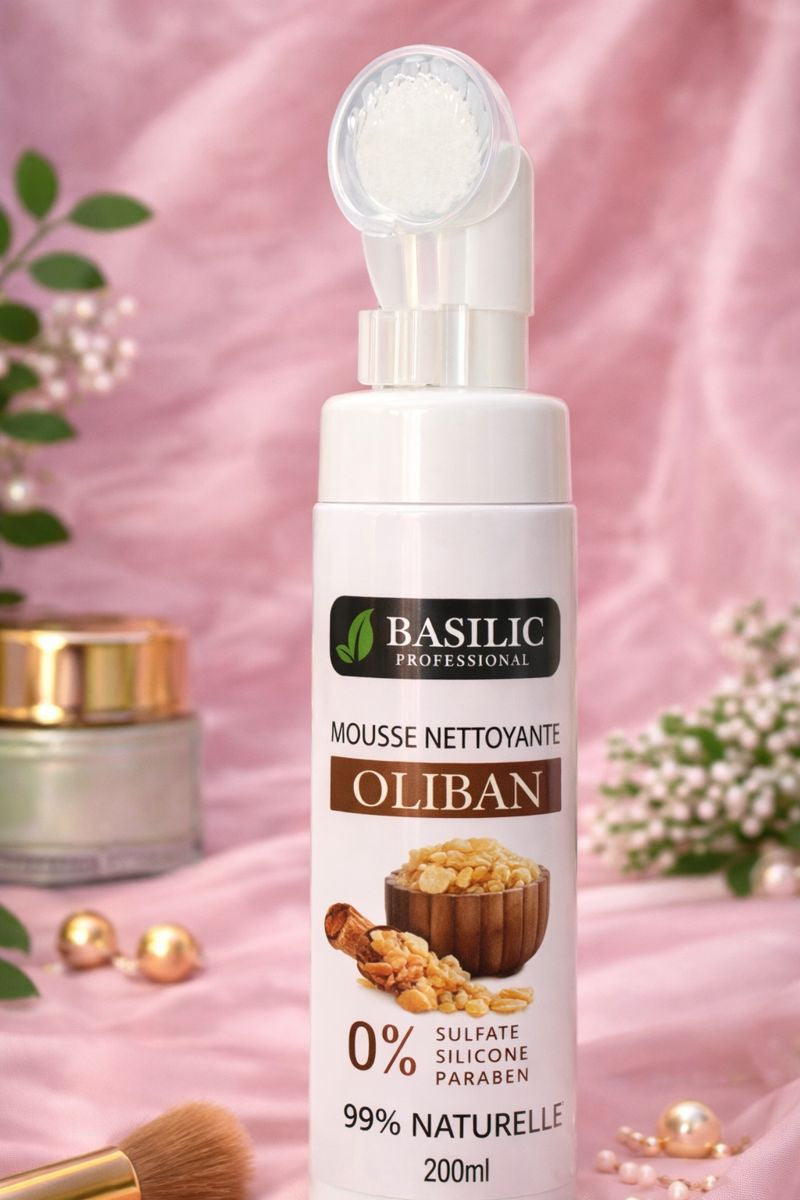 Mousse Nettoyante Visage Naturelle – Basilic Professional (200 ml)