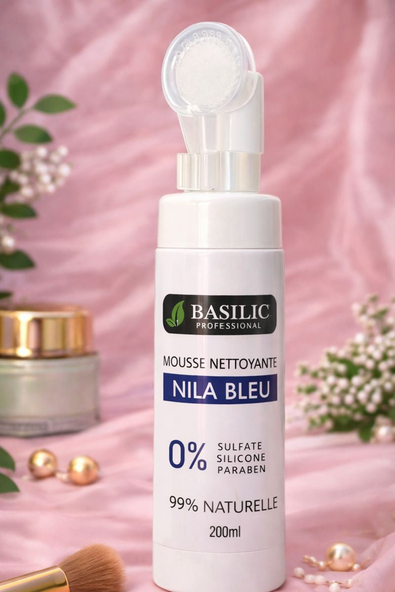 Mousse Nettoyante Visage Naturelle – Basilic Professional (200 ml)