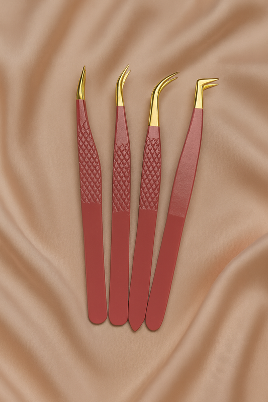 Kit de Pinces Professionnelles – Pose d’Extensions de Cils