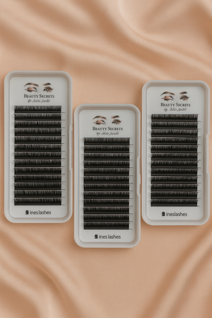 Boîte d’Extensions de Cils – Courbure, Longueur & Qualité Pro