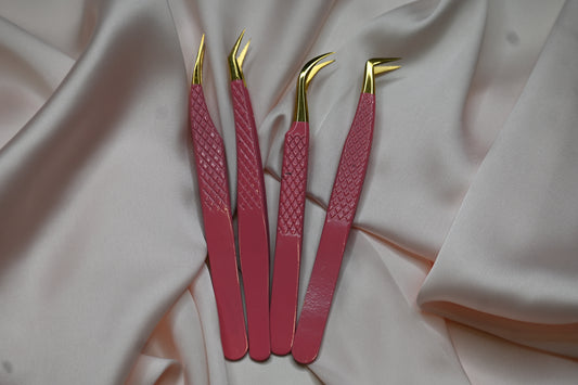 Kit de Pinces Professionnelles – Pose d’Extensions de Cils
