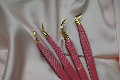 Kit de 2 Pinces Professionnelles – Pose d’Extensions de Cils